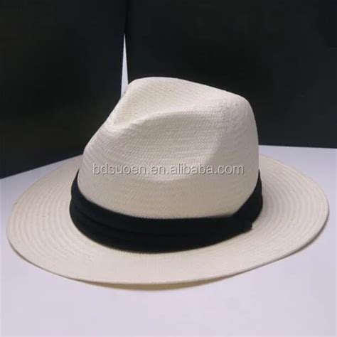 High Quality 5 Bu Woven Paper Straw Panama Hat With Black Band Buy