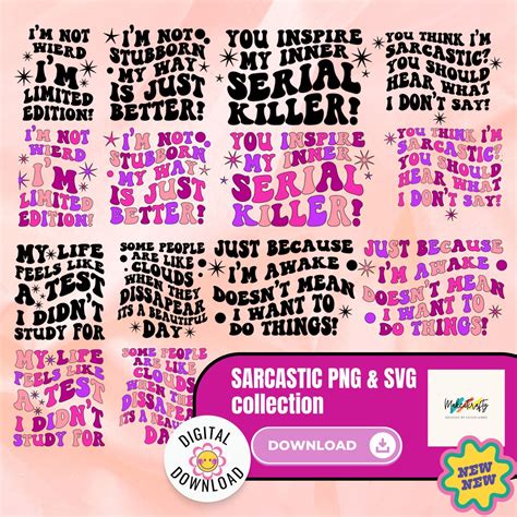 Retro Sarcastic Svg Png Bundle Sarcastic Saying Svg Funny Svg Sarcasm Svg Mean Svg Humorous