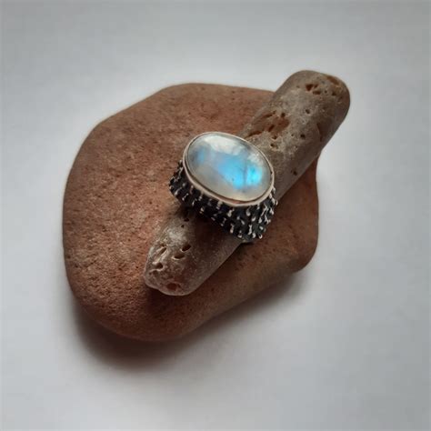 Кольцо " Лунный камень" – купить на Ярмарке Мастеров – KM1E8RU | Кольца ...