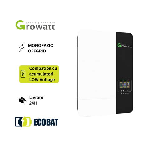 Invertor Off Grid Monofazat Growatt SPF5000ES 5kW Modul Shine WiFi