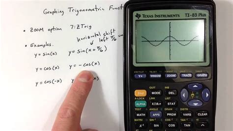 3 7 Graphing Trig Functions On A Ti 83 Youtube