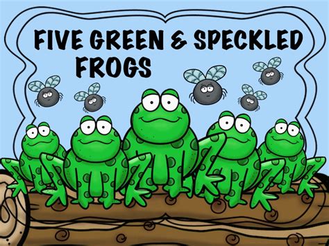 Free Printable Five Green Speckled Frogs