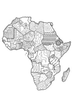 Map Of Africa Coloring Pages For Kids