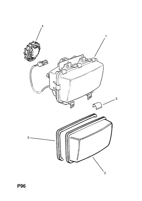 Opel OMEGA A Front Foglamp And Fixings Contd Opel EPC Online