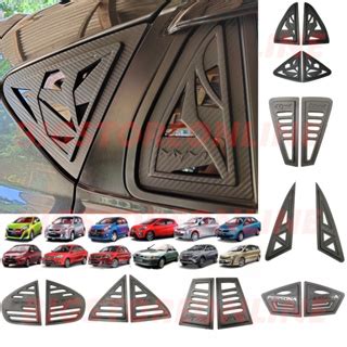 2PCS Car CARBON WINDOW Mirror COVER Axia Viva Wira Kancil Bezza Saga 2