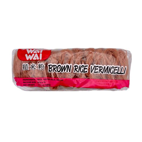 Wai Wai Brown Rice Vermicelli 500g 10x50g Tuk Tuk Mart