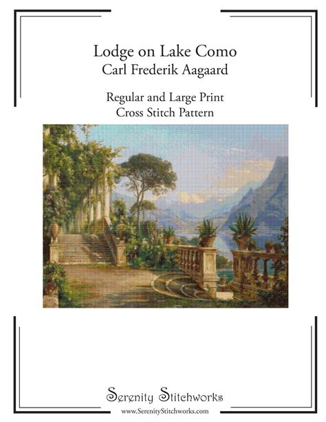 Buy Lodge On Lake Como Carl Frederik Aagaard Cross Stitch Pattern