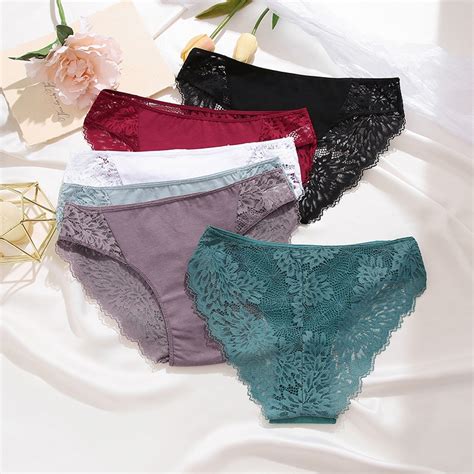 Cute Byte Pce Set Lace Women S Panties Sexy Lingerie Comfort Lace Briefs Low Waist Female