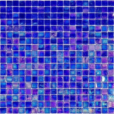 Iridescent Blue Glass Mosaic Tile Mosaic Tiles Mosaic Glass Glass