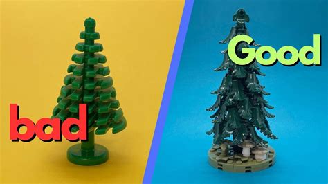 Crazy Simple Lego Pine Tree Techniques Tree Tutorial Youtube