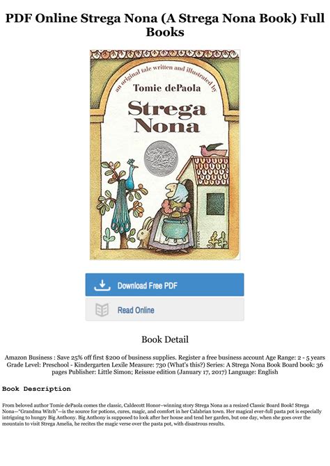 [**Free Download**] Strega Nona (A Strega Nona Book) Full-Online by ...