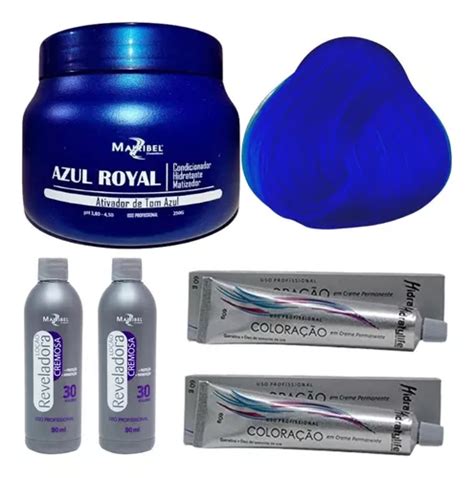 Kit Azul Royal 2 Tinta 1 Matiz 2 Ox 30 Vol Mairibel Fantasia MercadoLivre