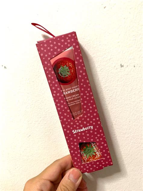 The Body Shop Strawberry Hand Cream And Lip Balm Beauty Personal