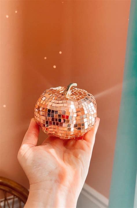 Disco Ball Pumpkin Mini Pumpkin Retro Pumpkin Etsy