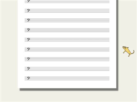 Printable Bass Clef Manuscript Bass Clef Music Paper A4 Us Letter Blank Music Paper Sheet