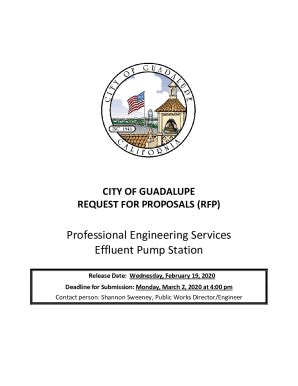 Fillable Online Ci Guadalupe Ca Professional Engineering Services