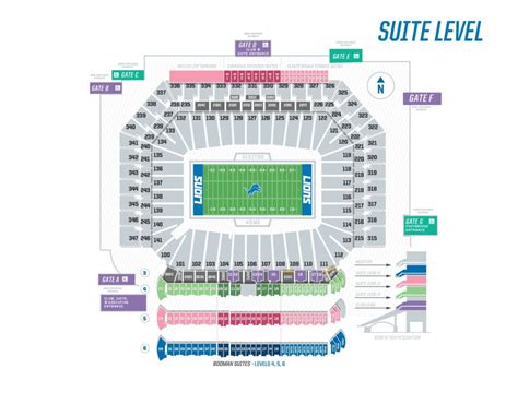 Ford Field Seating Chart 2024 Detroit Lions Stadium SeatGraph