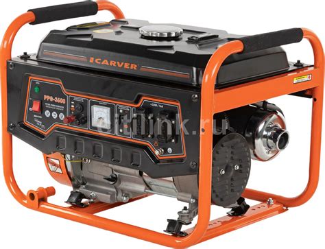 Характеристики Бензиновый генератор CARVER PPG- 3600, 220/12, 2.8кВт ...