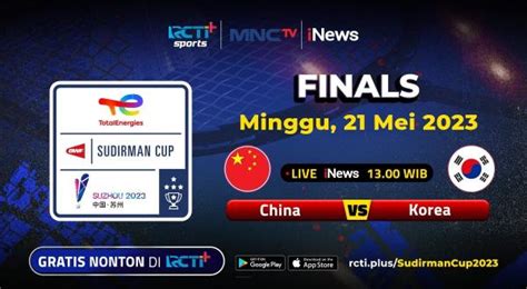 Link Live Streaming Final Piala Sudirman 2023 Gratis Klik Di Sini