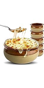 Amazon Stock Your Home White French Onion Soup Crocks Count