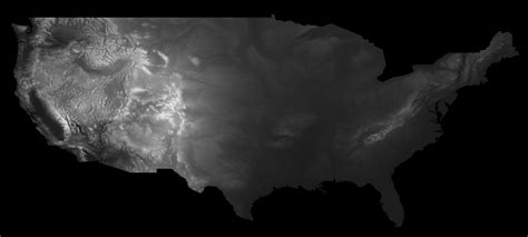 United States Height Map