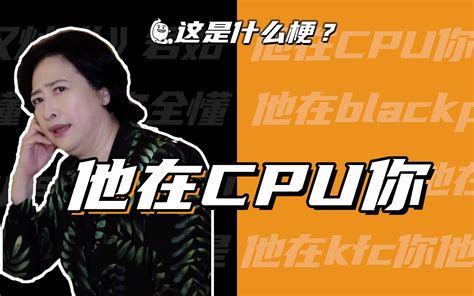 这是什么梗：他在cpu你！ 哔哩哔哩