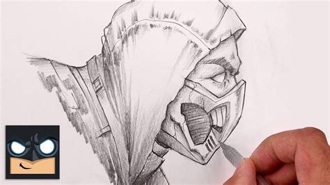 How To Draw Scorpion Mortal Kombat Sketch Saturday Youtube