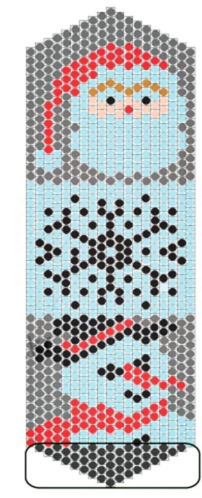 Веселая новогодняя закладка для книги из бисера