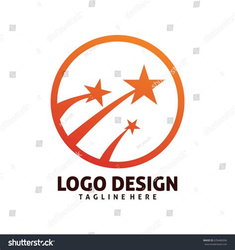 Shooting Star Logo Stock Vector 676486996 Shutterstock