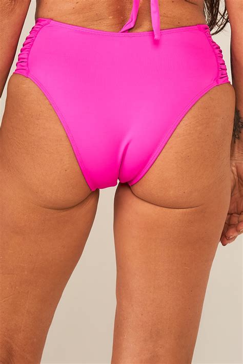 Calcinha De Biquíni Confort Larga Rosa Pink Ilha Bikini