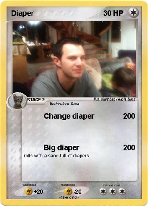 Pokémon Diaper 33 33 Change Diaper My Pokemon Card