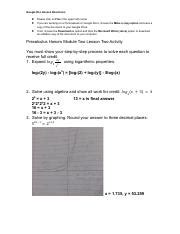 Aditya Pathak Precalculus Honors Module Two Lesson Two Activity Pdf