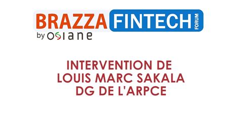 Intervention du Directeur Général de l ARPCE Louis Marc SAKALA lors du