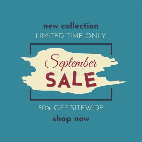 September Sale Banner For Social Media Stock Vector Illustration Of