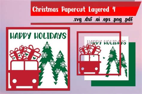 Christmas Papercut Layered 4 Graphic By Assalwaassalwa Creative Fabrica