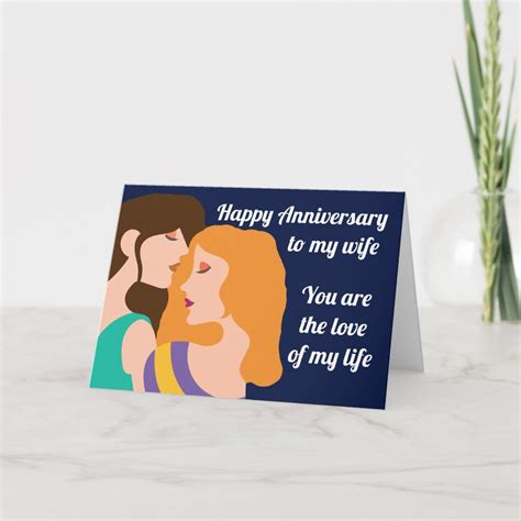 Happy Anniversary Lesbian Couple Two Women Card Zazzle In 2022 Happy Anniversary Lesbian