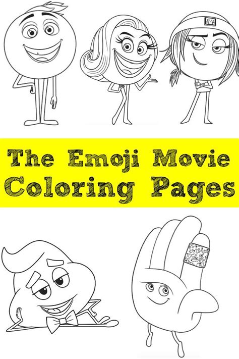 Coloring Pages Of All Your Favorite Characters From The Emoji Movie