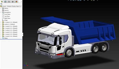 斯堪尼亚（scania）l320卡车简易模型3d图纸 Solidworks设计 我的作品分享