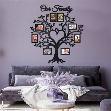 Buy Custom Family Tree With Frame as Heart, Wooden Family Tree With ...