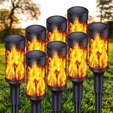 Bucasa Solar Torch Lights Outdoor Bucasa Upgraded Extra Bright With Dancing Flickering Flames