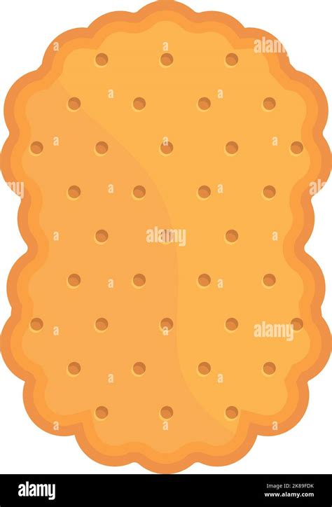 Bakery Cracker Icon Cartoon Vector Food Cookie Snack Biscuit Stock