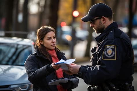 Un Policier Inflige Une Amende Pour Violation Des Règles De La