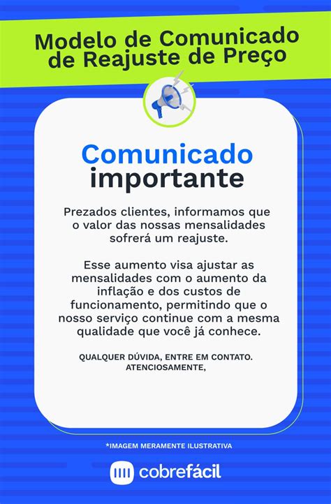 Exemplos de comunicado de reajuste de preço aos clientes Cobre Fácil Blog