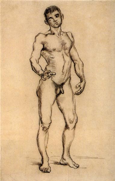 Standing Male Nude Seen From The Front C 1886 Vincent Van Gogh