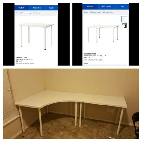 Linnmon Adils Corner Desk And Regular Desk From Ikea Home Office