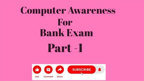 Computer Awareness Part 1 Rrb Clerkpo Bank Exam Youtube