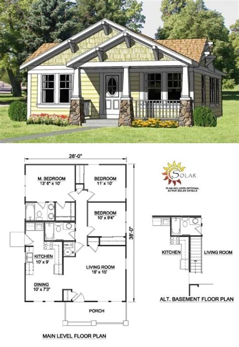 Plan 94371 | Small Craftsman Cottage Plan 94371 at Family Home Plans in our Best-Selling Floor ...