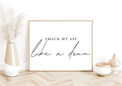 Smack My Ass Quote Print Tiktok Meme Minimalist Wall Art Digital Print Neutral Wall Poster