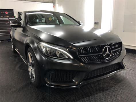 Satin Black Mercedes C Class