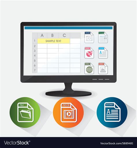 Spreadsheet design Royalty Free Vector Image - VectorStock